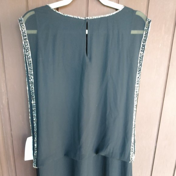 🌟J Laxmi || Black Drop Waist Beaded Cocktail Dress - Picture 9 of 11